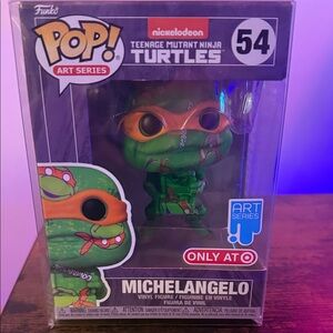 Funko Pop Art Series Michelangelo Figure - Green and Orange